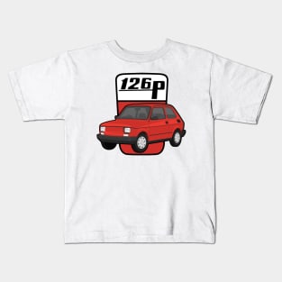 126P Car maluch 126 red Kids T-Shirt